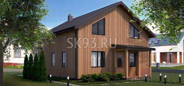 Деревянный двухэтажный дом